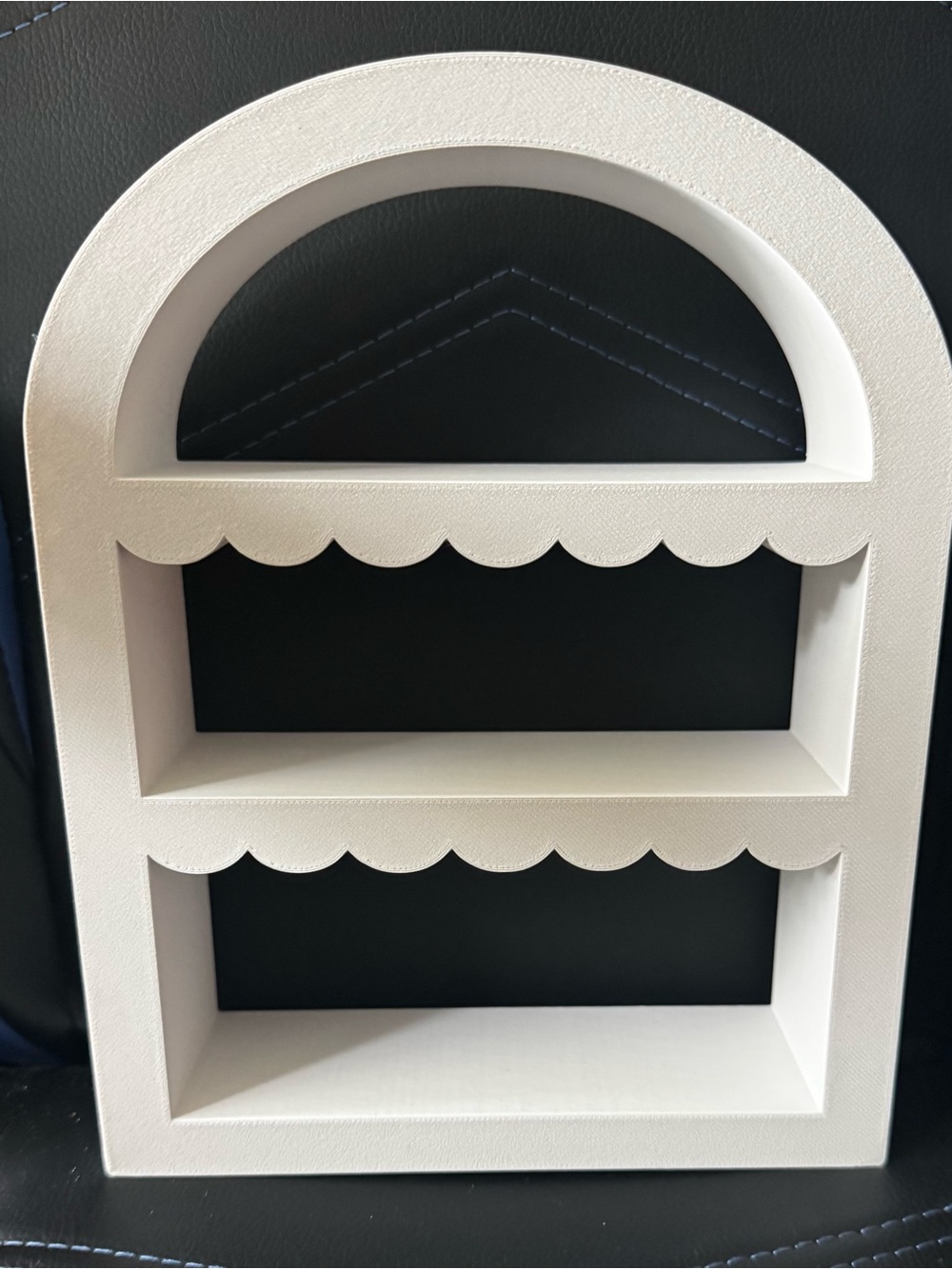 White Scalloped Arch Tabletop Shelf - Decorative Home Accent - new!
